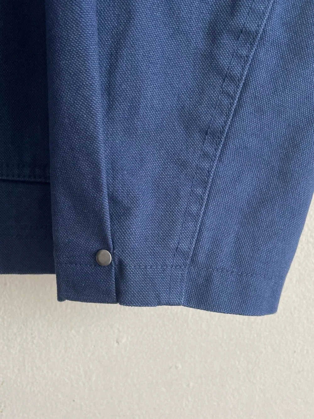 Zara Contrast Collar Fireman Clasp Barn Jacket  XL Blue